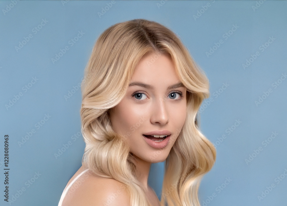 A young woman. The woman's expression is pleasant and approachable, with a subtle smile. Her eyes are light colored and her makeup is soft and natural A young woman. The woman's expression is pleasant and approachable, with a subtle smile. Her eyes are light colored and her makeup is soft and natural
