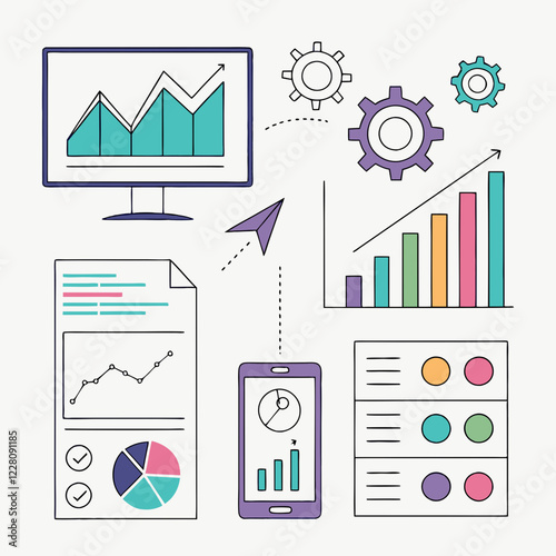 Modern Infographic Elements Set for UI Designers