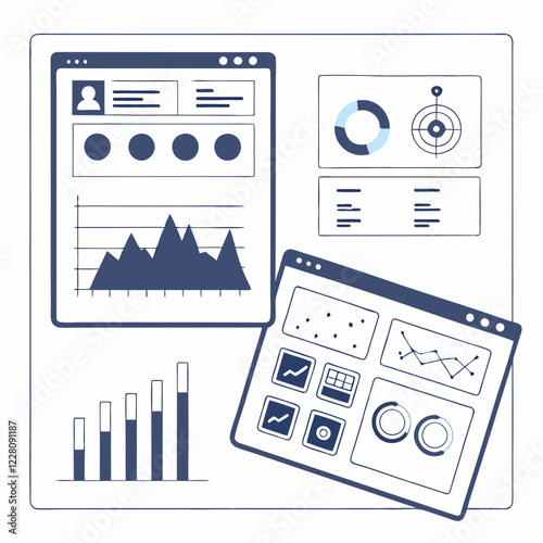 Modern Infographic Elements Set for UI Designers