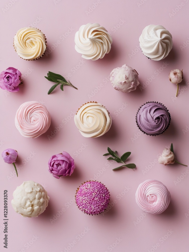Pastel Pastry Artistry Whipped Cream Frosting and Sugar Decor on Cupcakes - Celebratory Dessert Visuals for Modern Culinary Branding and Event Marketing Pastel Pastry Artistry Whipped Cream Frosting and Sugar Decor on Cupcakes - Celebratory Dessert Visuals for Modern Culinary Branding and Event Marketing