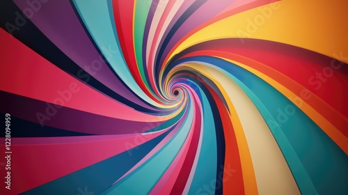 Wallpaper Mural Vibrant circular design with a colorful spiral effect Torontodigital.ca