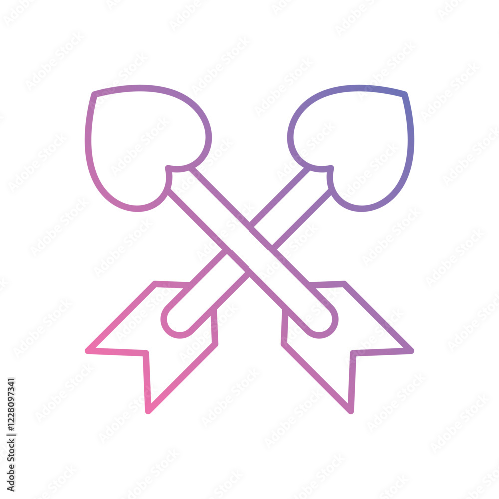 Love Arrows icon vector stock illustration Love Arrows icon vector stock illustration