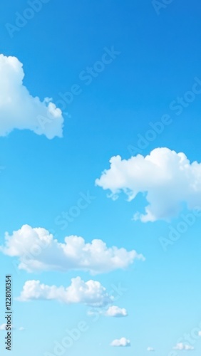 background blue sky with white small clouds