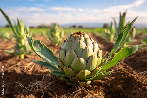 Ripe Artichoke Ready To Be Harvested