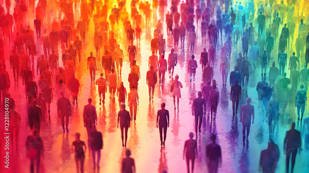 Obraz premium world made of lgbtq people concept illustration generative ai