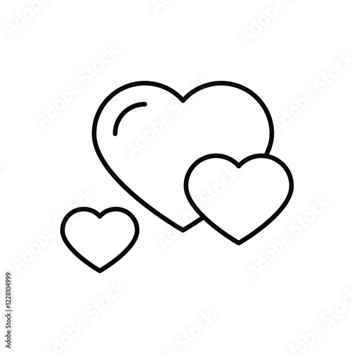Heart Outline icon vector stock illustration