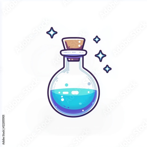 mana potion in pixel art style