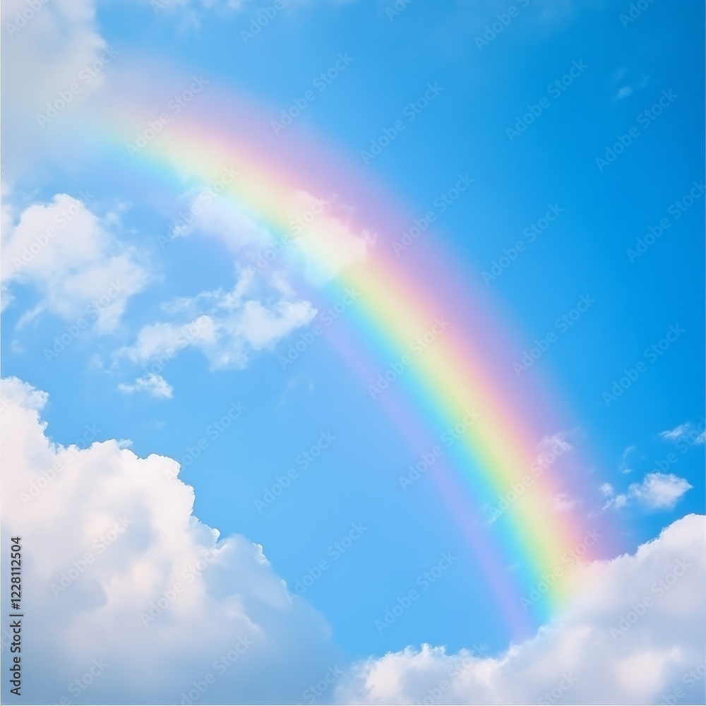 abstract rainbow on blue sky background. Vector illustration. Eps 10. abstract rainbow on blue sky background. Vector illustration. Eps 10.