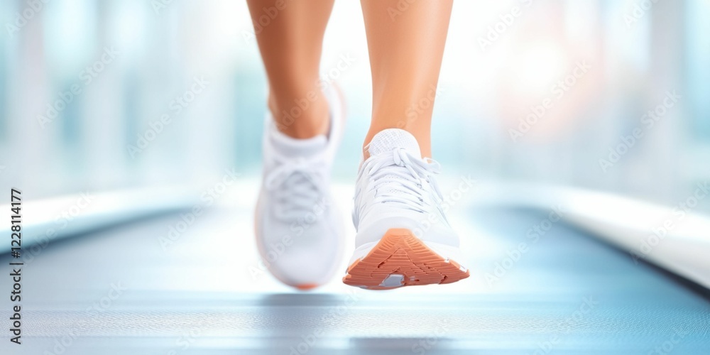 Woman's foot is shown in a white shoe Woman's foot is shown in a white shoe