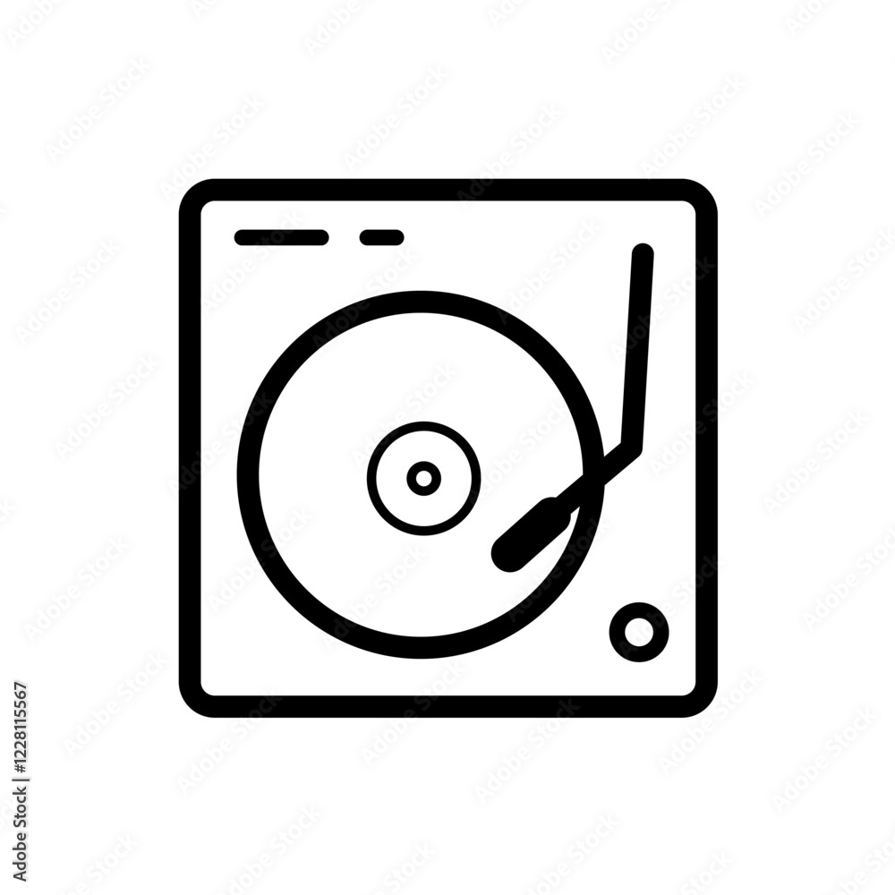 adapter, record player - vector icon adapter, record player - vector icon