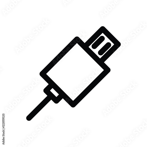 usb icon vector