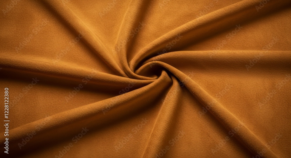 Fototapeta premium Soft suede fabric texture in warm amber tones for textile design and artistic projects