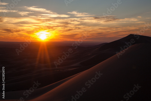 Khongoryn Els sand dunes landscape, Mongolia. Gobi desert photo