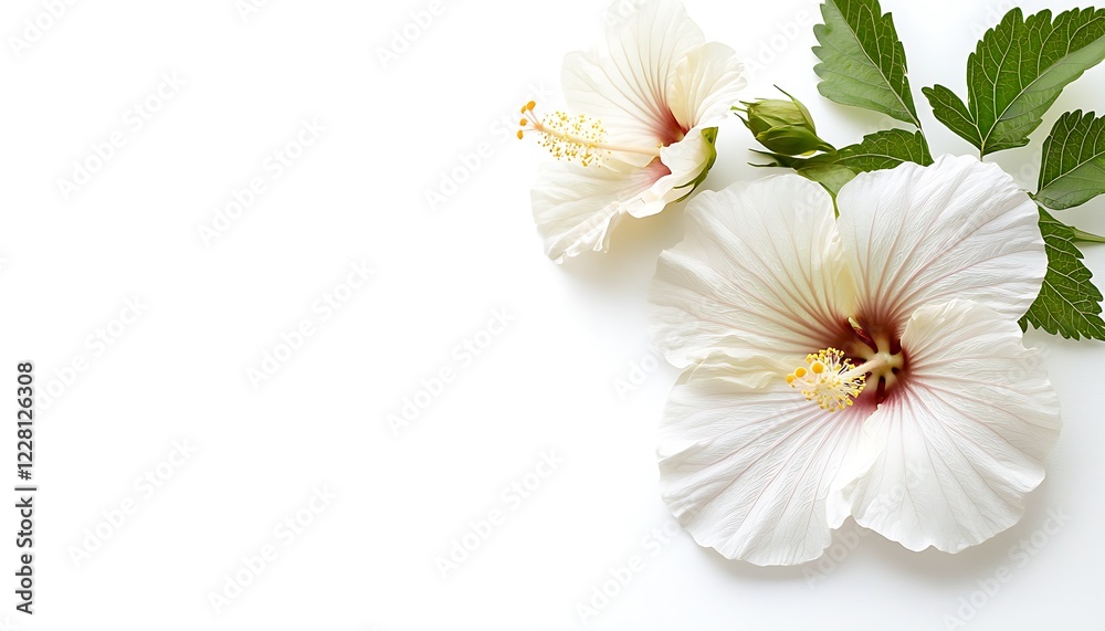 white flower isolated on white white flower isolated on white