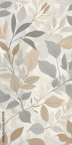 digital drawing leaf floral background