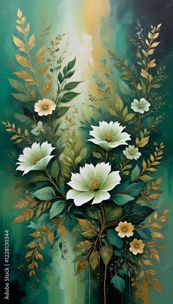 Obraz premium digital floral background