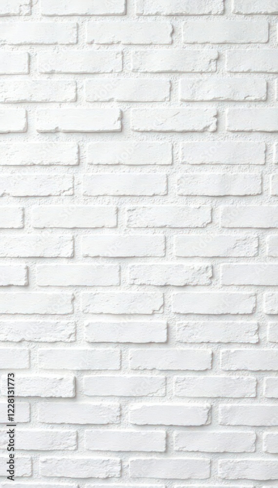 Fototapeta premium Clean, bright white brick wall, smooth surface, regular pattern , pattern, macro, surface