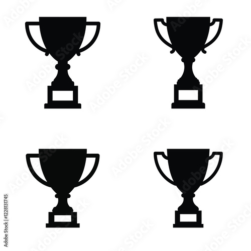 Trophy Cup Silhouette – Vector Award Icon