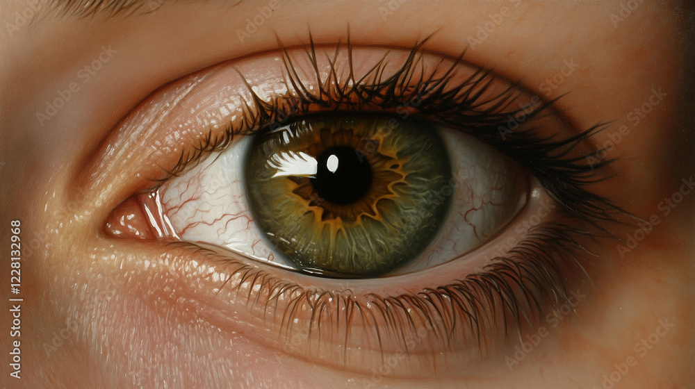 Fototapeta premium Superzoom Hyperrealistic Eye Close-Up