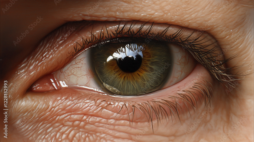 Fototapeta premium Superzoom Hyperrealistic Eye Close-Up