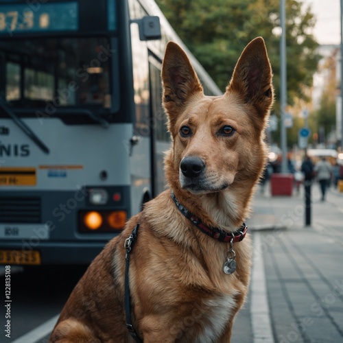 Zwierzę jako najlepszy przyjacel człowieka. Psy, koty konie, krowy wszystkie prezętuja to co mają najlep German Shepherd K9 Officer stands alert, ready for duty. A loyal and protective canine partner photo