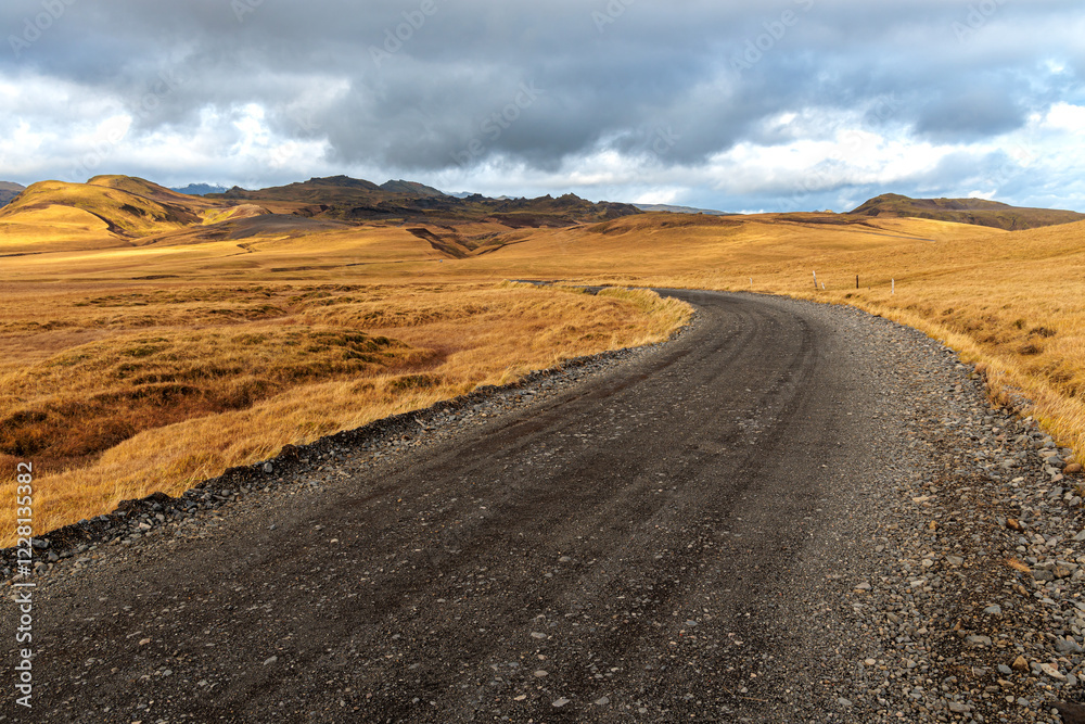 Fascinating autumn Katla Geopark on the island of Iceland