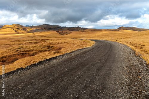 Obraz na płótnie Fascinating autumn Katla Geopark on the island of Iceland w salonie