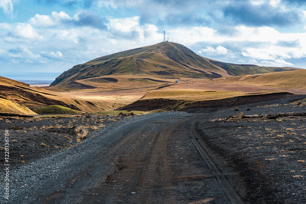 Fascinating autumn Katla Geopark on the island of Iceland