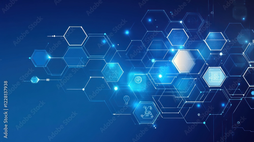 Obraz premium Abstract digital network technology background.