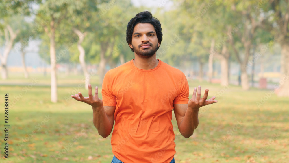 Indian man Doing I Don't Know Gesture Indian man Doing I Don't Know Gesture