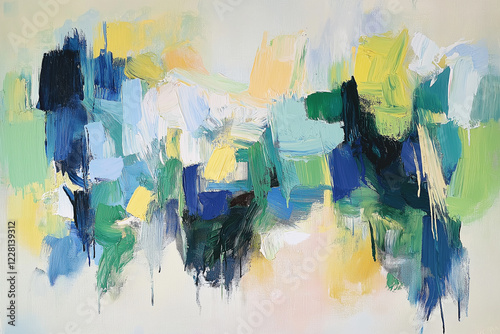 Green paint on the wall. generative AI