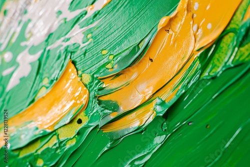Green paint on the wall. generative AI