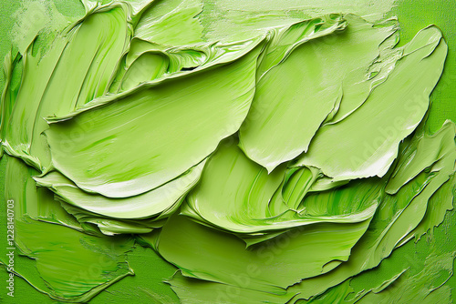 Green paint on the wall. generative AI
