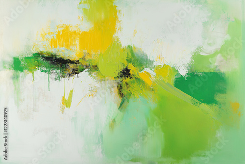 Green paint on the wall. generative AI