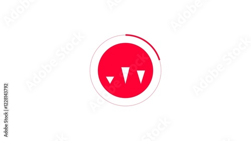 Free Download Audio wave or frequency digital white color 4k illustration. White background sound technology or audio recorders circle magenta red color 4k illustration. - GFXLoad
