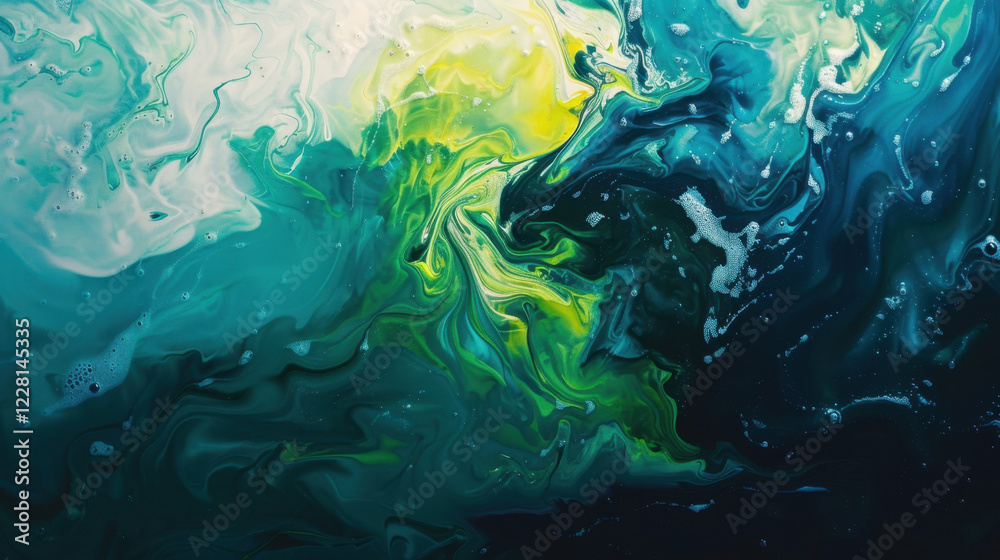 Fototapeta premium black dark blue emerald green abstract line background