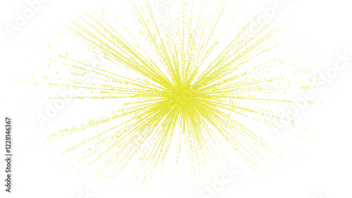 Yellow light burst explosion