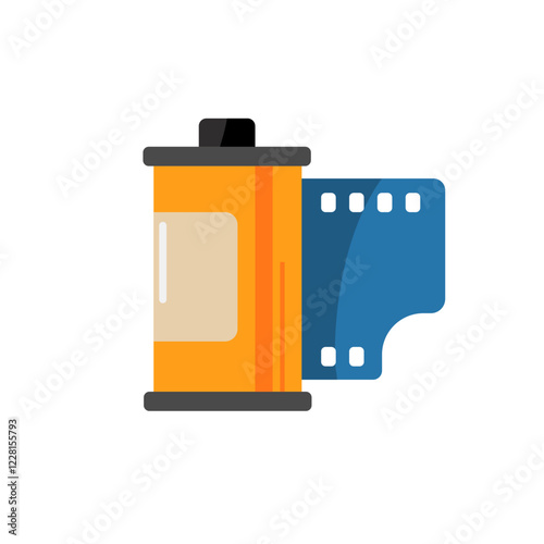roll of photographic film - vector icon