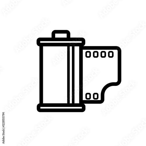 roll of photographic film - vector icon