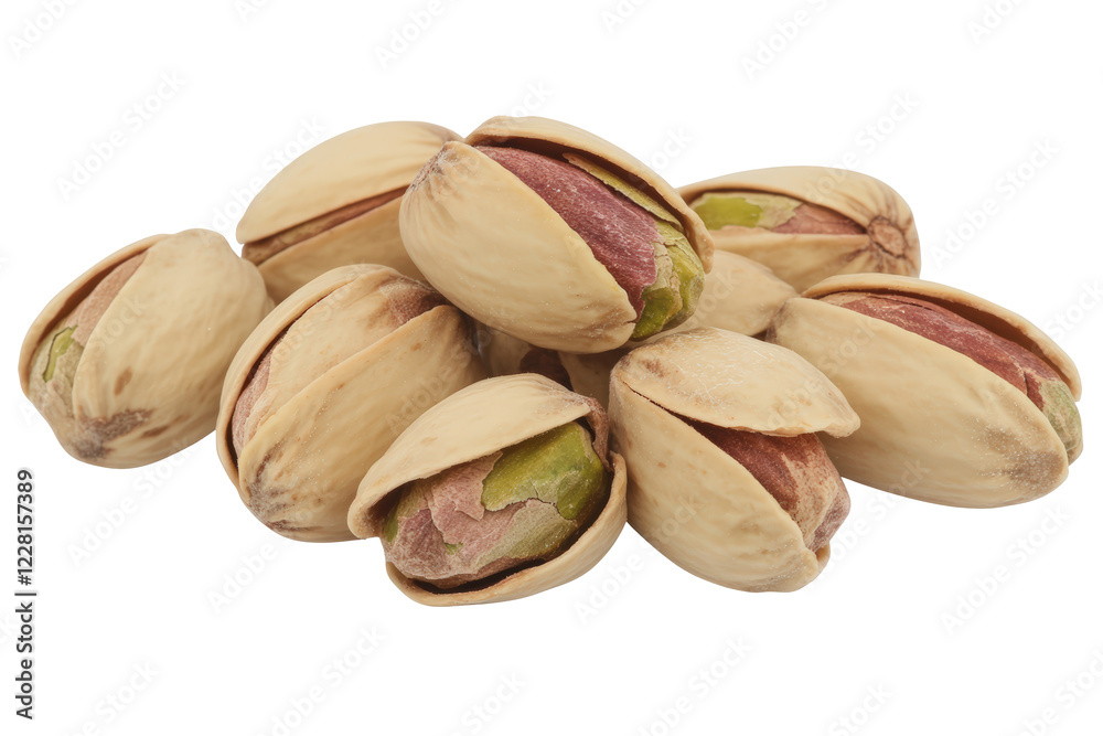 Isolated Pile of Open and Closed Pistachio Nuts Isolated Pile of Open and Closed Pistachio Nuts