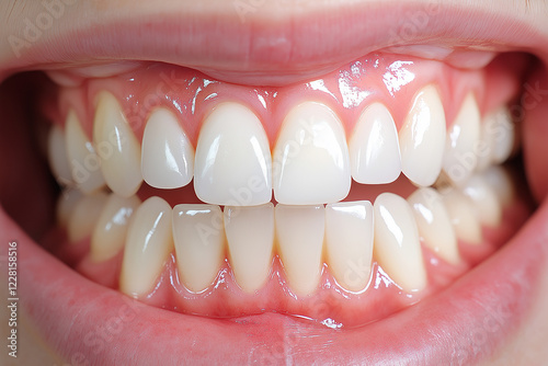White teeth and smile. generative AI