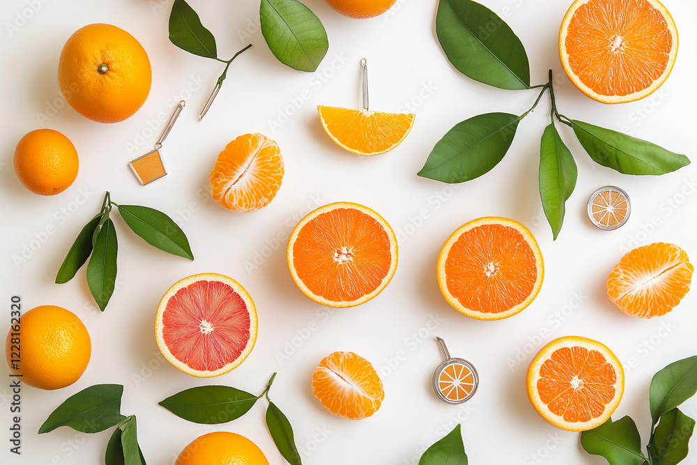 Oranges on a wooden table. generative AI Oranges on a wooden table. generative AI