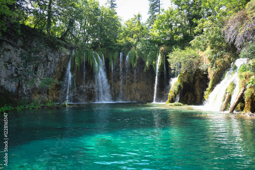 waterfall in plitvice national park