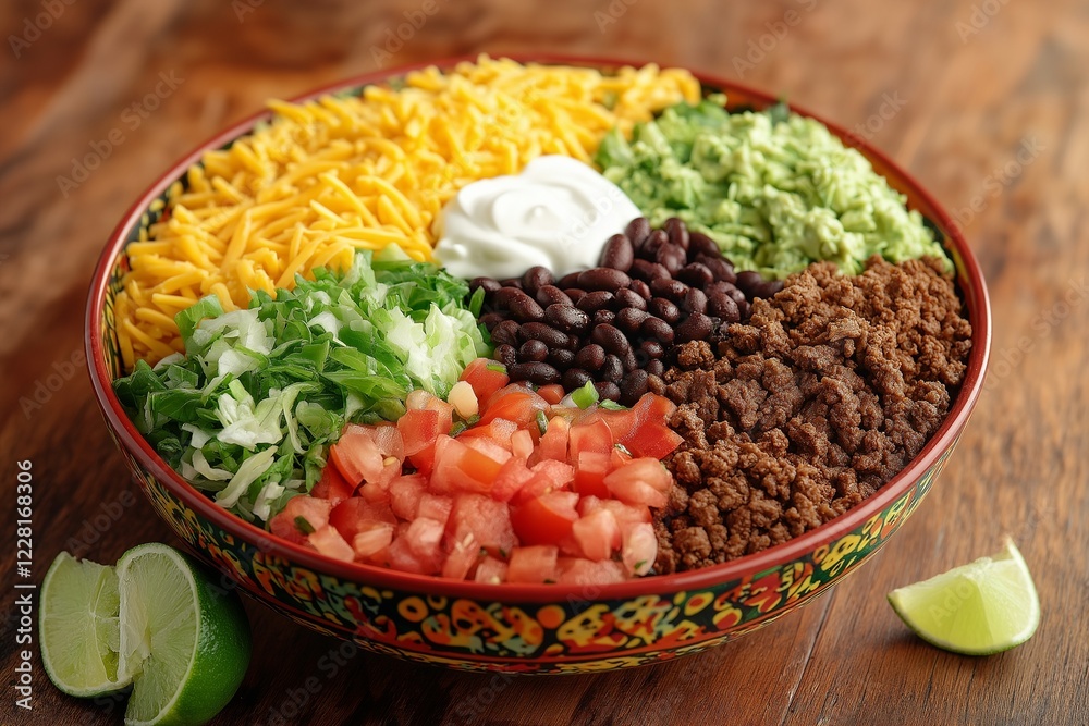 Taco Bowl with Ground Beef, Beans, and Fresh Toppings Taco Bowl with Ground Beef, Beans, and Fresh Toppings