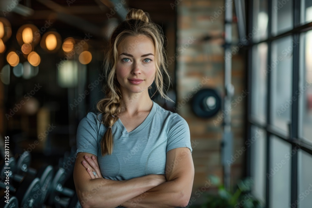 portrait of a woman in a gym