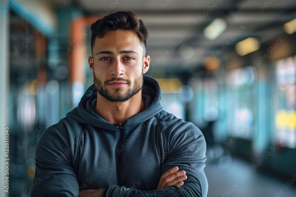 handsome professional gym instructor portrait handsome professional gym instructor portrait