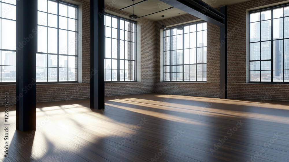 Fototapeta premium An industrial loft apartment