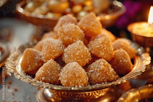 Indian festival sweets from Diwali  Dussehra  Holi  and more. photo