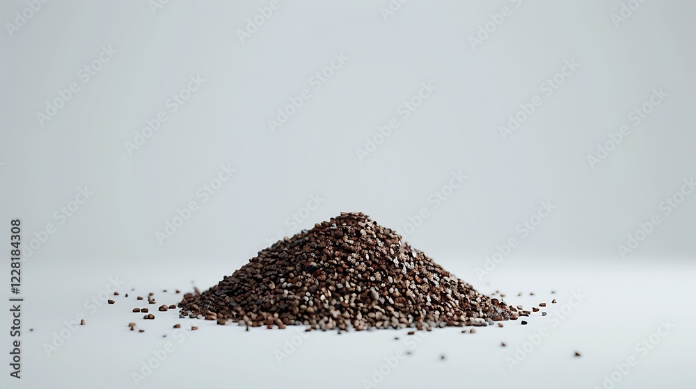 A small pile of fenugreek seeds placed on a white background A small pile of fenugreek seeds placed on a white background