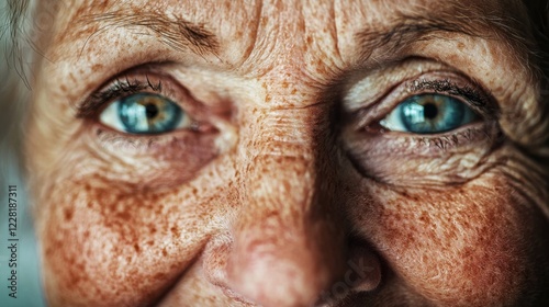 Wallpaper Mural A woman with blue eyes and a red face Torontodigital.ca